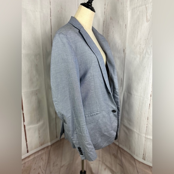Frank & Oak Men’s Suit, Blue Blazer 42 + Pants 34x34 - Picture 5 of 10